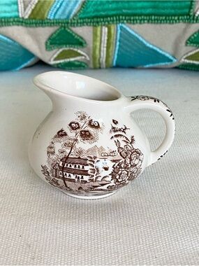 VTG Royal Crownford Staffordshire Brown Ironstone Creamer Mini Pitcher England